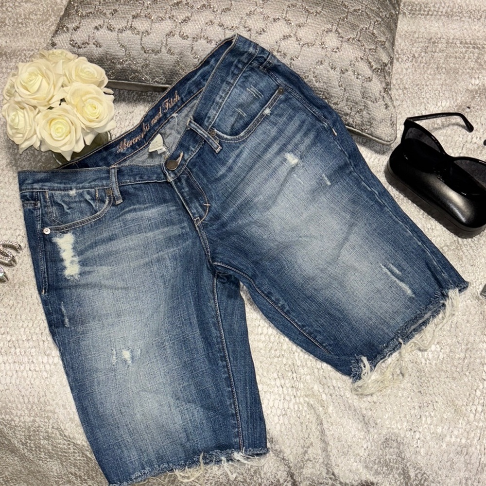 Abercrombie & Fitch Blue Denim Shorts